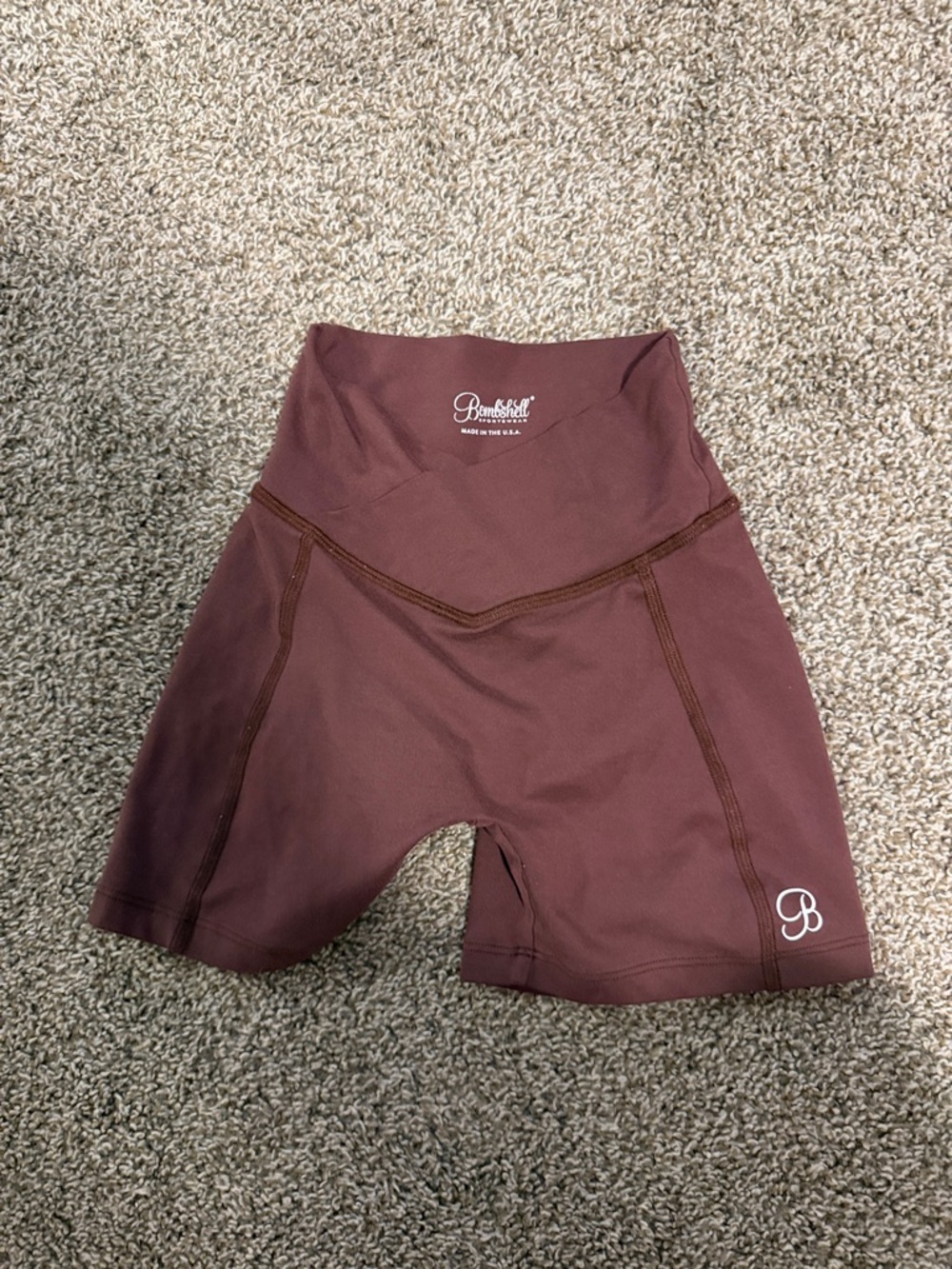 Bombshell Sportswear Mauve High-Waist Bike Shorts